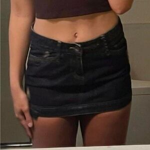 Armani Exchange Micro Mini Denim Skirt